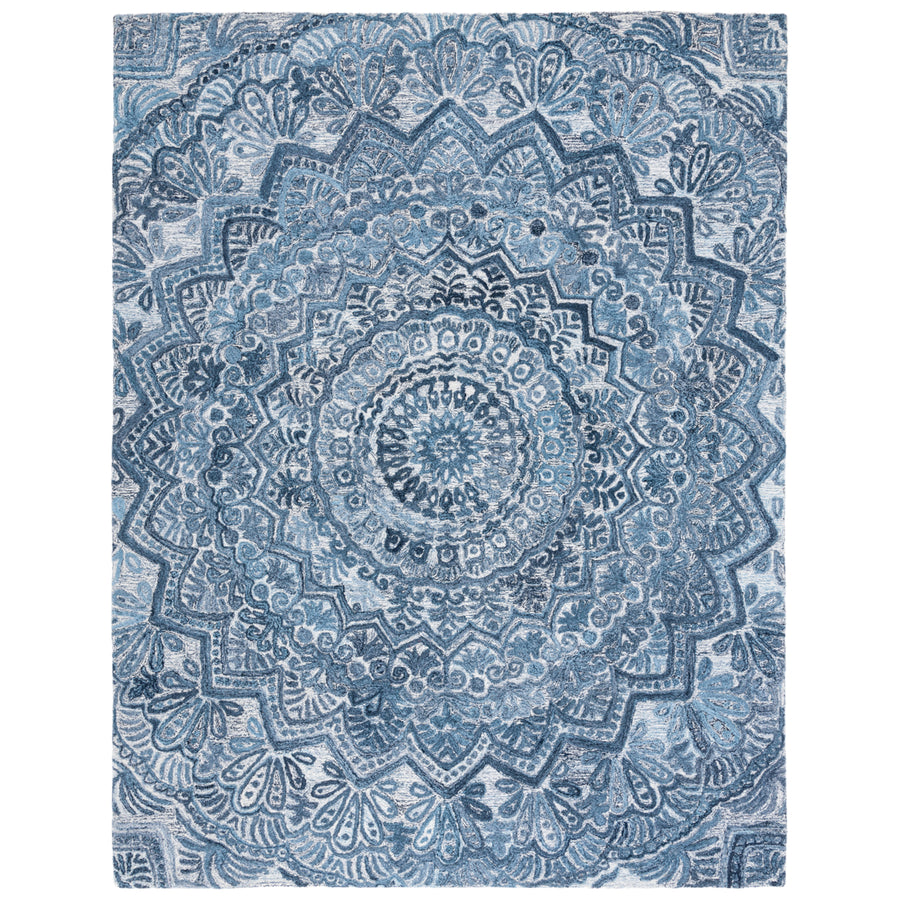 SAFAVIEH Marquee MRQ110N Handmade Blue / Grey Rug Image 1