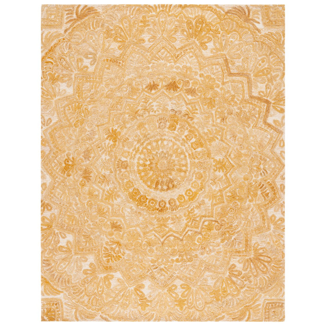 SAFAVIEH Marquee MRQ110E Handmade Yellow / Ivory Rug Image 1