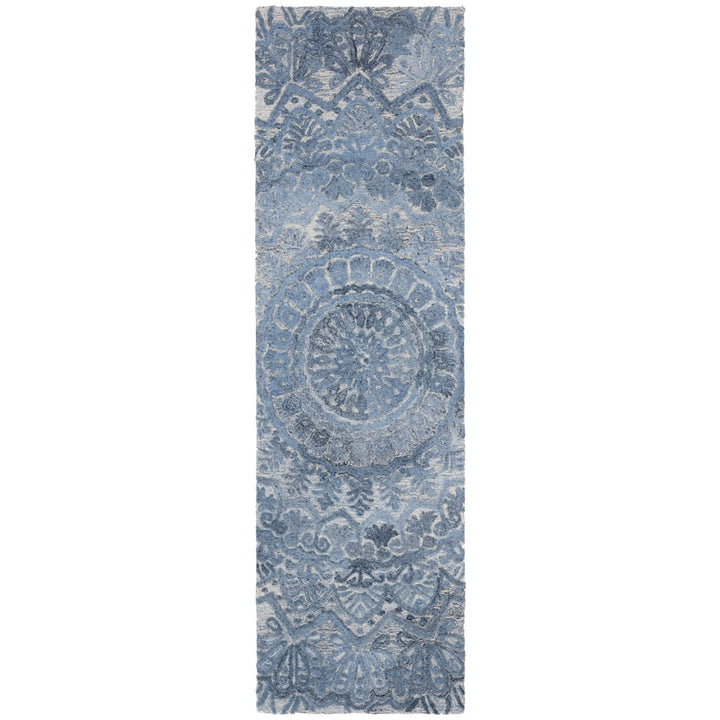 SAFAVIEH Marquee MRQ110D Handmade Blue / Ivory Rug Image 1