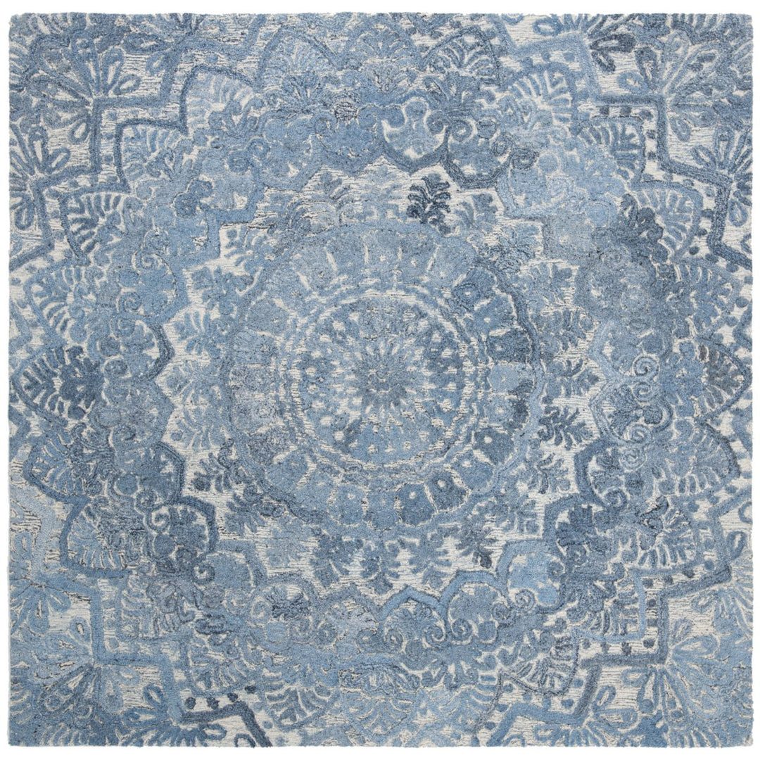 SAFAVIEH Marquee MRQ110D Handmade Blue / Ivory Rug Image 1