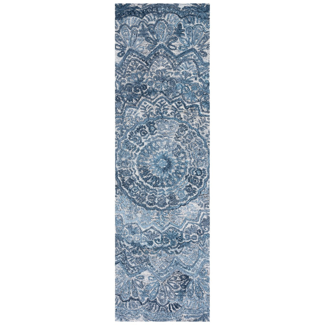 SAFAVIEH Marquee MRQ110N Handmade Blue / Grey Rug Image 1