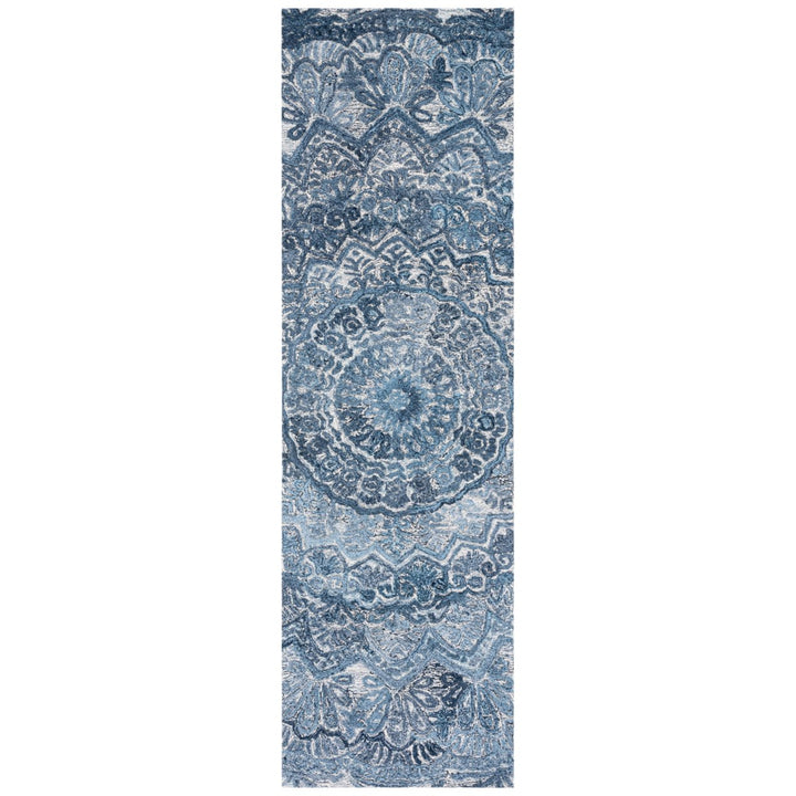 SAFAVIEH Marquee MRQ110N Handmade Blue / Grey Rug Image 1