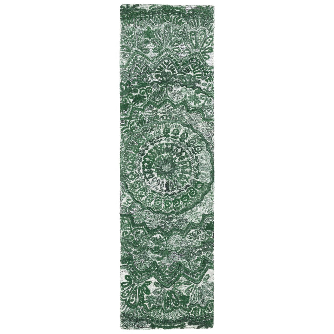 SAFAVIEH Marquee MRQ110Y Handmade Green / Ivory Rug Image 1