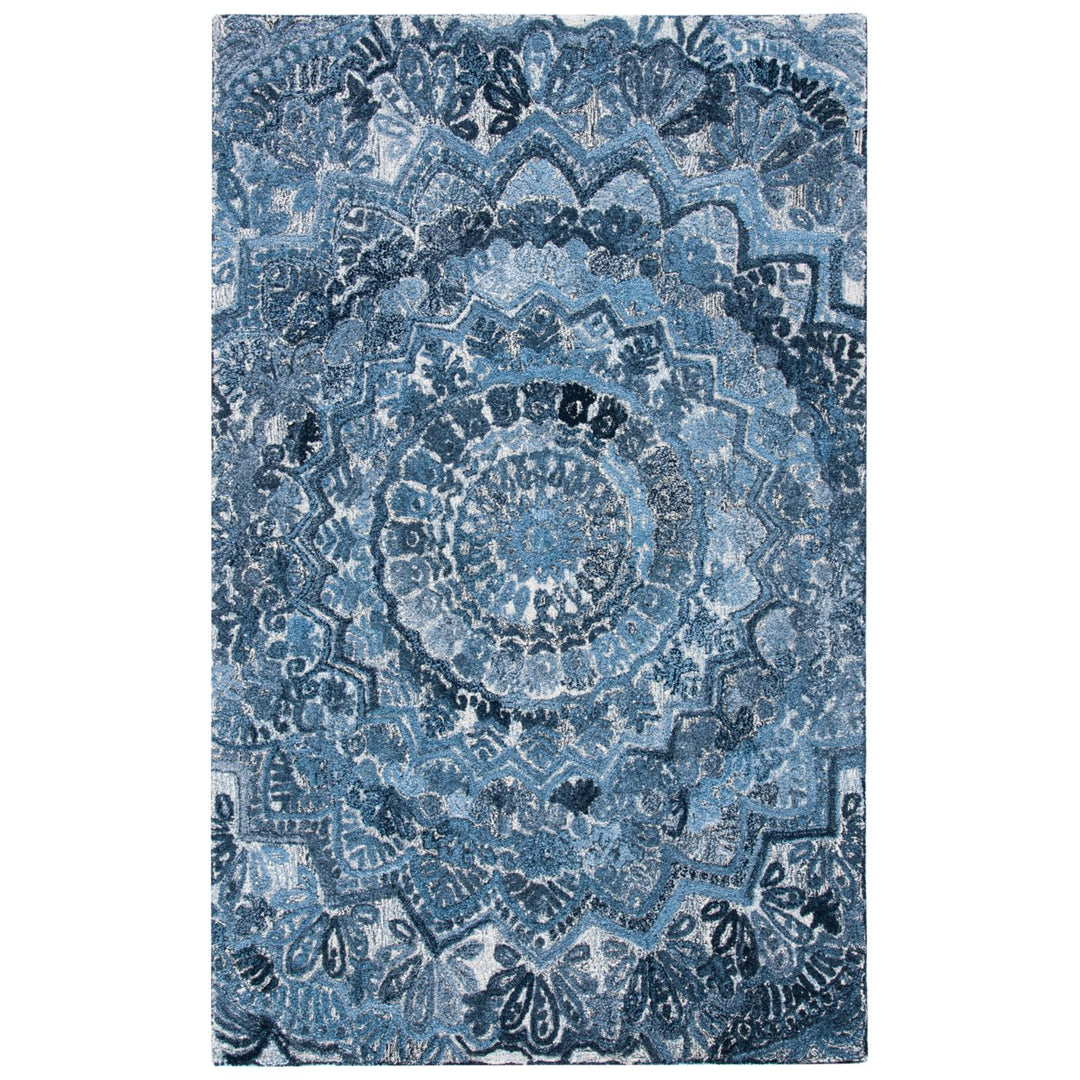 SAFAVIEH Marquee MRQ110N Handmade Blue / Grey Rug Image 1