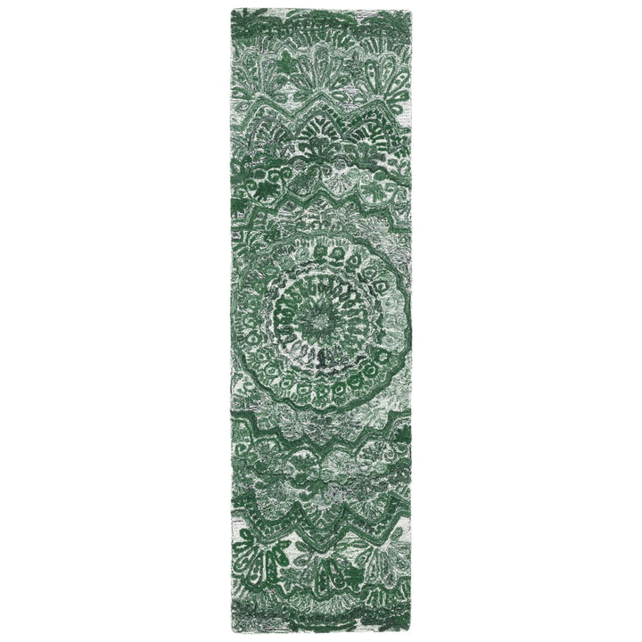 SAFAVIEH Marquee MRQ110Y Handmade Green / Ivory Rug Image 1