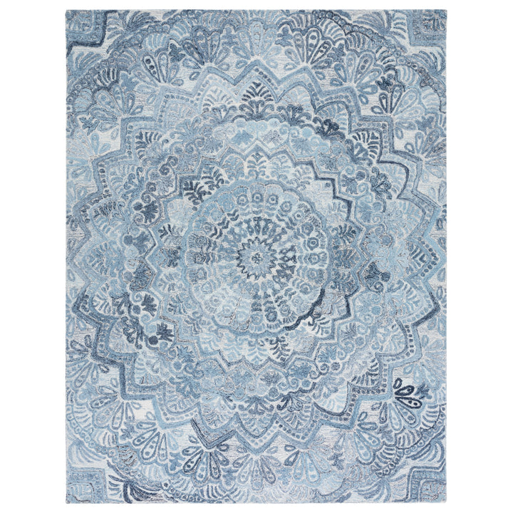 SAFAVIEH Marquee MRQ110D Handmade Blue / Ivory Rug Image 8