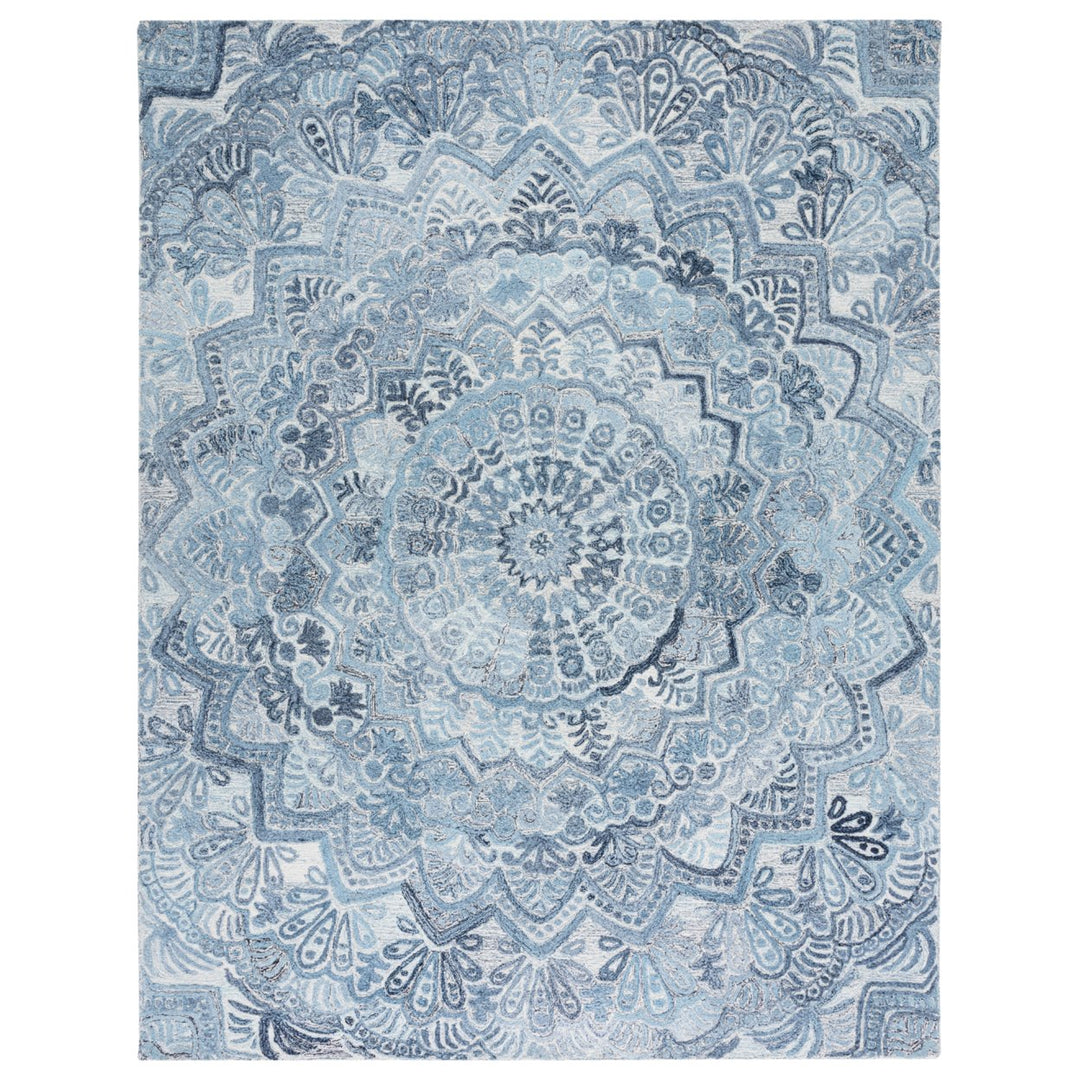 SAFAVIEH Marquee MRQ110D Handmade Blue / Ivory Rug Image 1