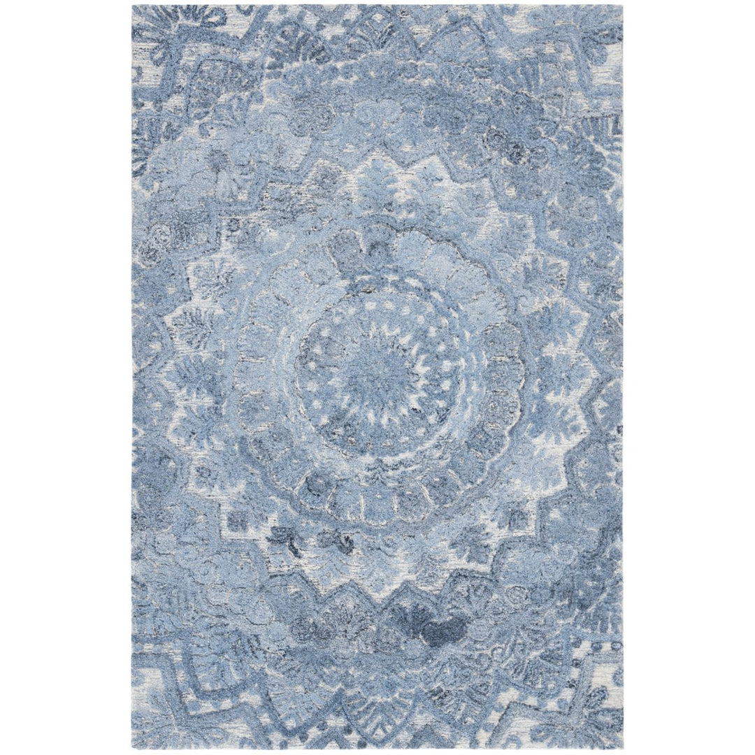 SAFAVIEH Marquee MRQ110D Handmade Blue / Ivory Rug Image 1