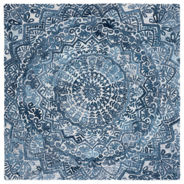 SAFAVIEH Marquee MRQ110N Handmade Blue / Grey Rug Image 1