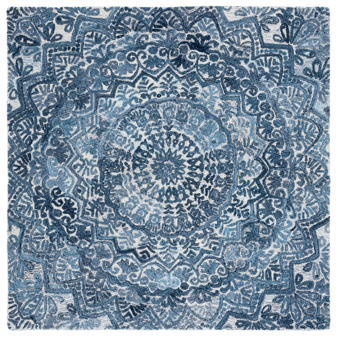 SAFAVIEH Marquee MRQ110N Handmade Blue / Grey Rug Image 1