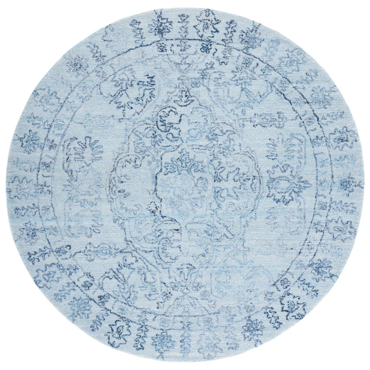 SAFAVIEH Marquee MRQ112J Handmade Light Blue / Navy Rug Image 1