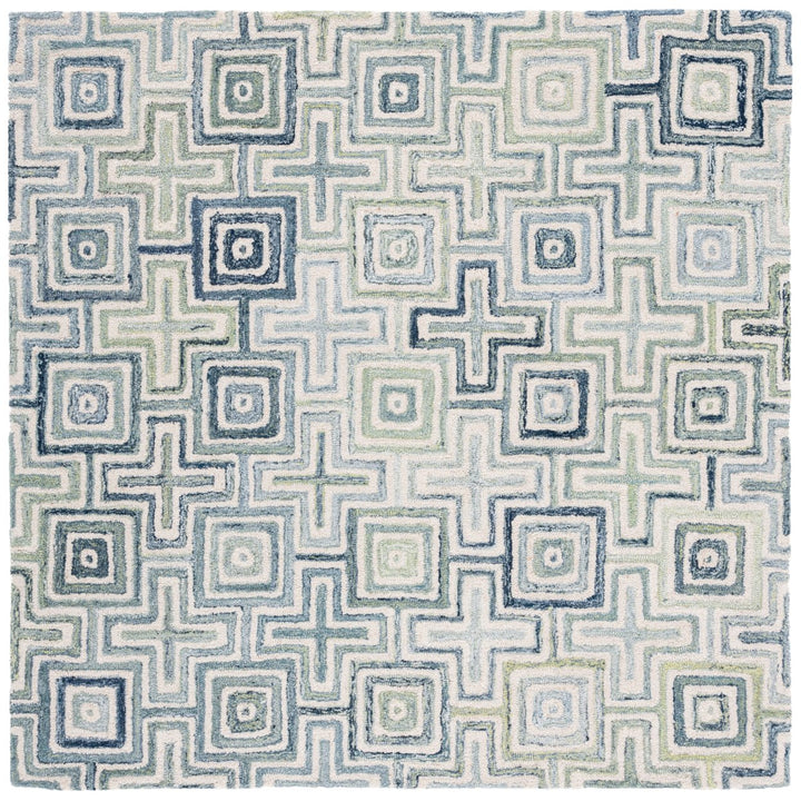 SAFAVIEH Marquee MRQ113A Handmade Ivory / Blue Rug Image 1