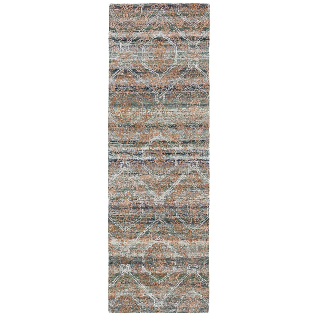 SAFAVIEH Marquee MRQ114Y Handmade Grey / Rust Rug Image 1