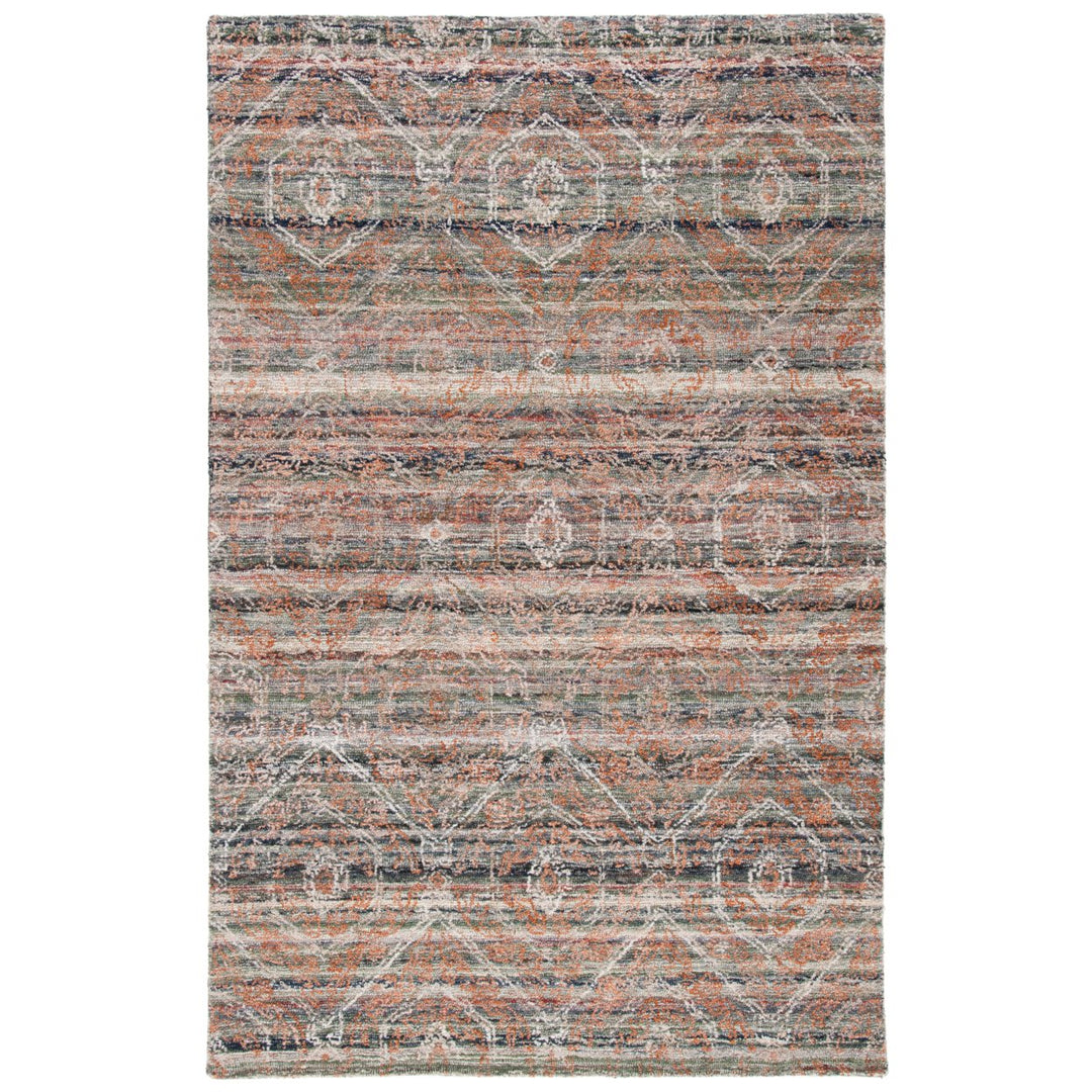 SAFAVIEH Marquee MRQ114Y Handmade Grey / Rust Rug Image 1