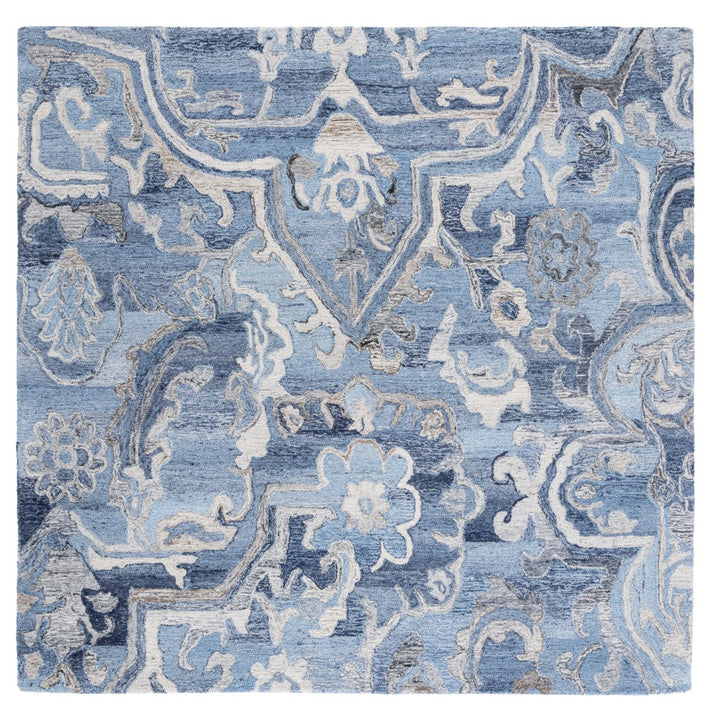 SAFAVIEH Marquee MRQ116M Handmade Blue / Grey Rug Image 1