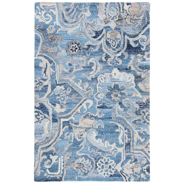 SAFAVIEH Marquee MRQ116M Handmade Blue / Grey Rug Image 1