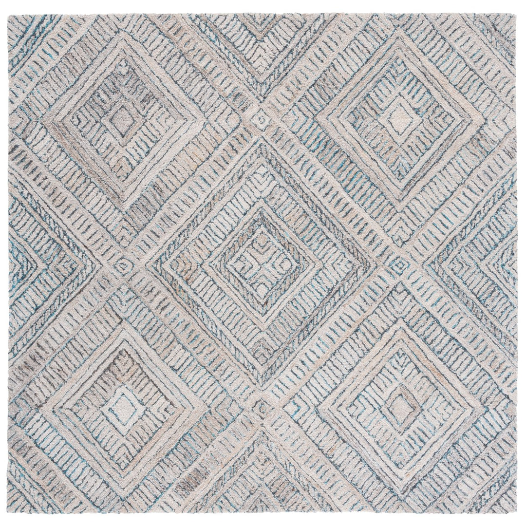 SAFAVIEH Marquee MRQ119K Handmade Turquoise / Beige Rug Image 1