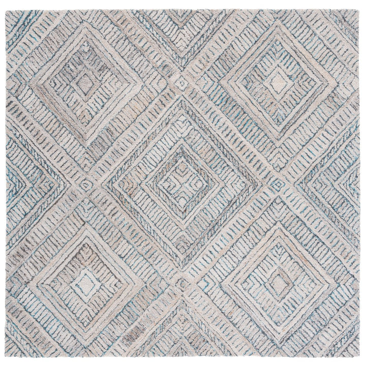 SAFAVIEH Marquee MRQ119K Handmade Turquoise / Beige Rug Image 1