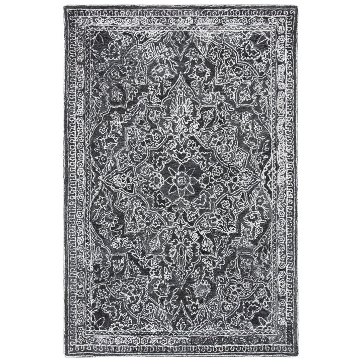 SAFAVIEH Marquee MRQ117Z Handmade Black / Ivory Rug Image 1