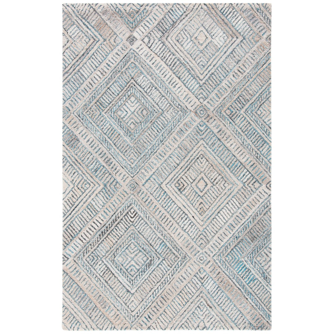 SAFAVIEH Marquee MRQ119K Handmade Turquoise / Beige Rug Image 1