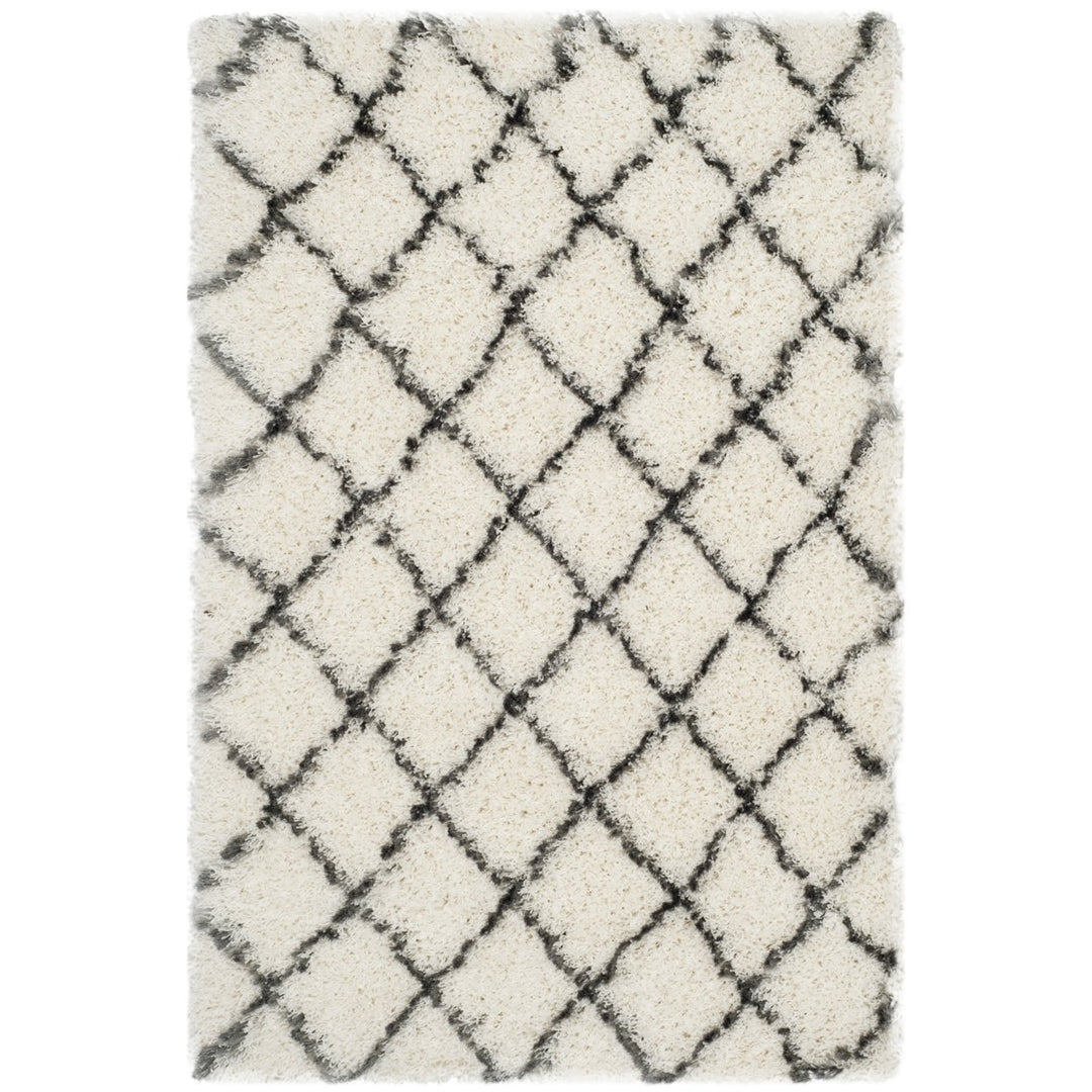 SAFAVIEH Moroccan Shag MSG343A Ivory / Grey Rug Image 1