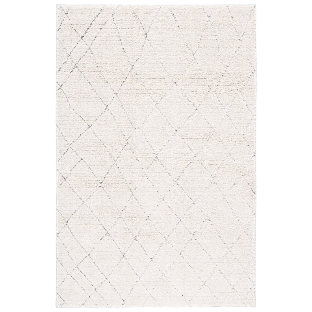 SAFAVIEH Martha Stewart Lucia Shag MSR0727F Lt Grey/ White Rug Image 1