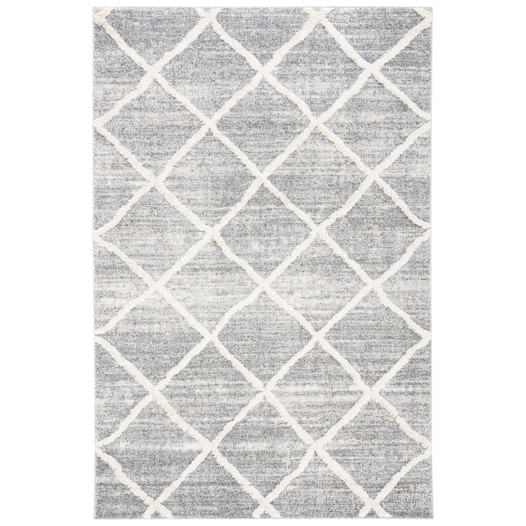 SAFAVIEH Martha Stewart Lucia MSR0720A Shag White/ Lt Grey Rug Image 6