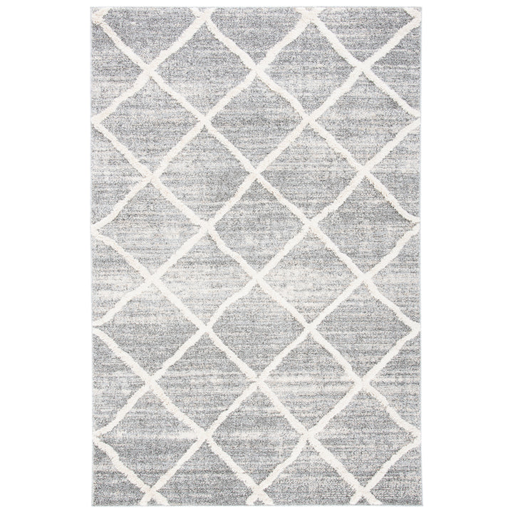 SAFAVIEH Martha Stewart Lucia MSR0720A Shag White/ Lt Grey Rug Image 6