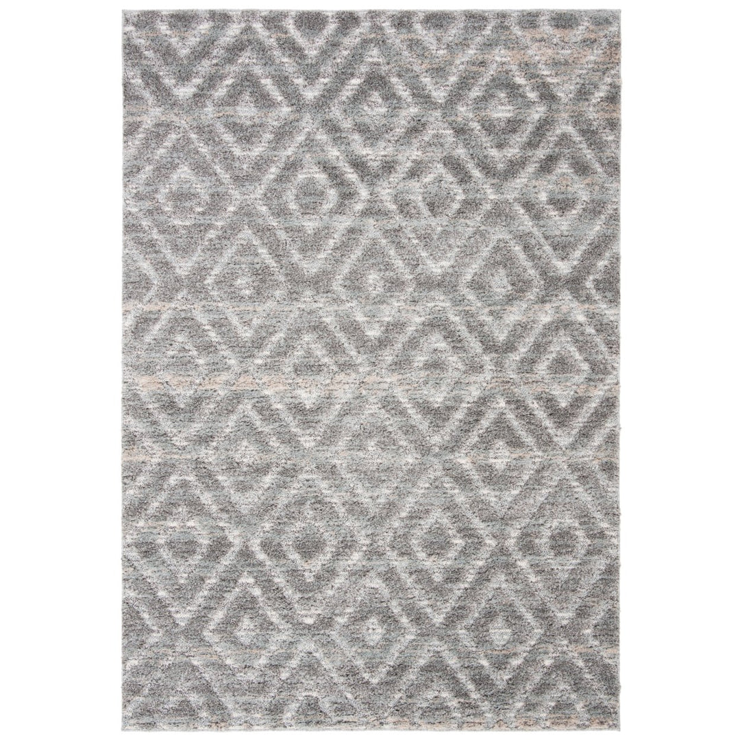 SAFAVIEH Martha Stewart Shag MSR0782H Dark Grey/ Lt Grey Rug Image 1