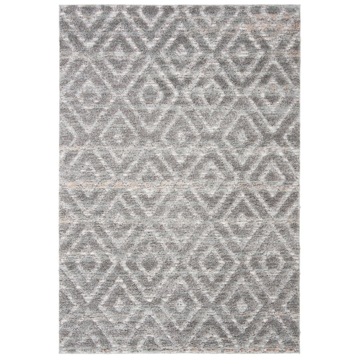 SAFAVIEH Martha Stewart Shag MSR0782H Dark Grey/ Lt Grey Rug Image 1