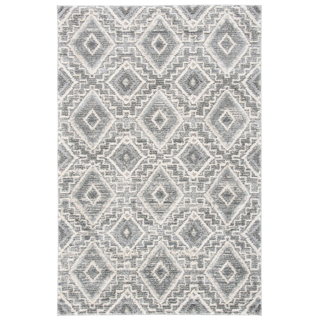 SAFAVIEH Martha Stewart Shag MSR0781H Dark Grey/ Lt Grey Rug Image 1