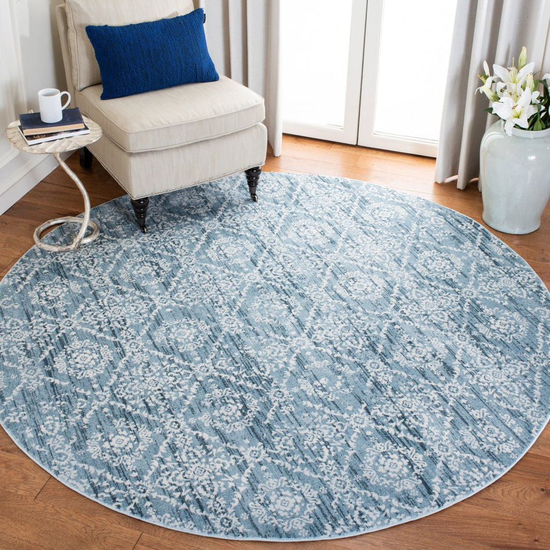 SAFAVIEH Martha Stewart Isabella MSR0953L Denim Blue/ Ivory Rug Image 2