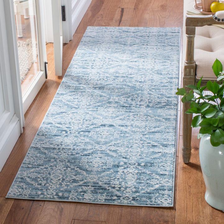 SAFAVIEH Martha Stewart Isabella MSR0953L Denim Blue/ Ivory Rug Image 3