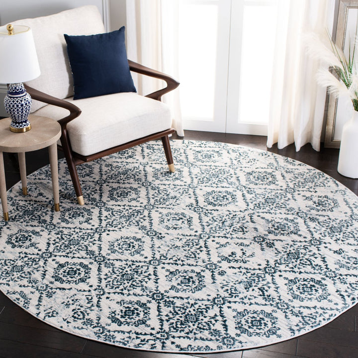 SAFAVIEH Martha Stewart Isabella MSR0953N Navy/Ivory Rug Image 2