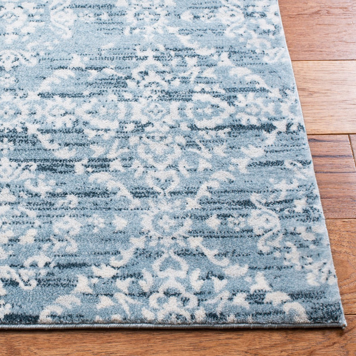 SAFAVIEH Martha Stewart Isabella MSR0953L Denim Blue/ Ivory Rug Image 7