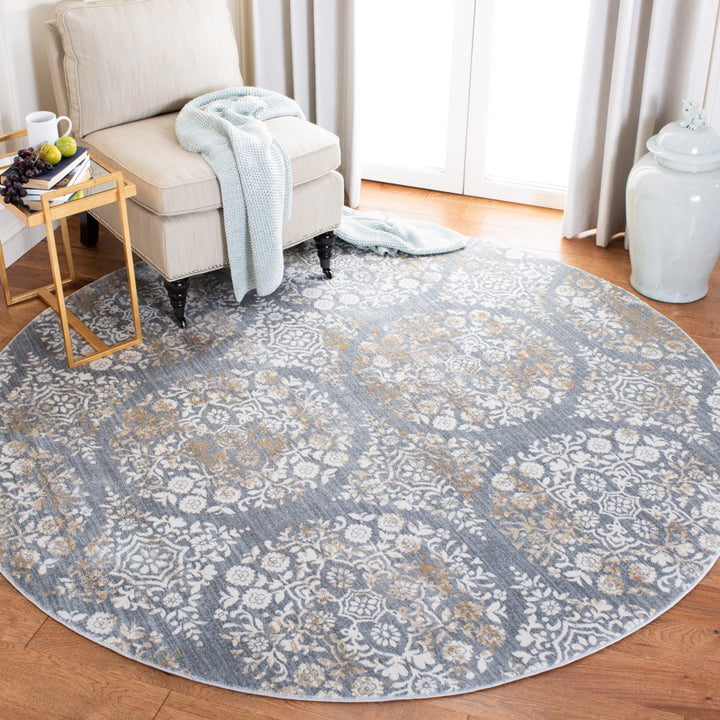 SAFAVIEH Martha Stewart Isabella MSR0958G Silver / Ivory Rug Image 2