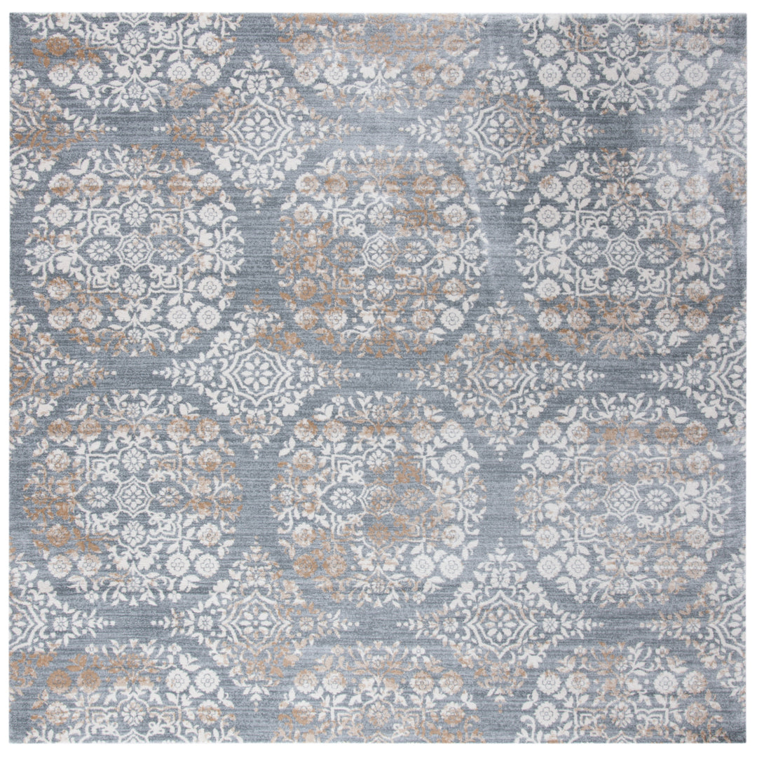 SAFAVIEH Martha Stewart Isabella MSR0958G Silver / Ivory Rug Image 6