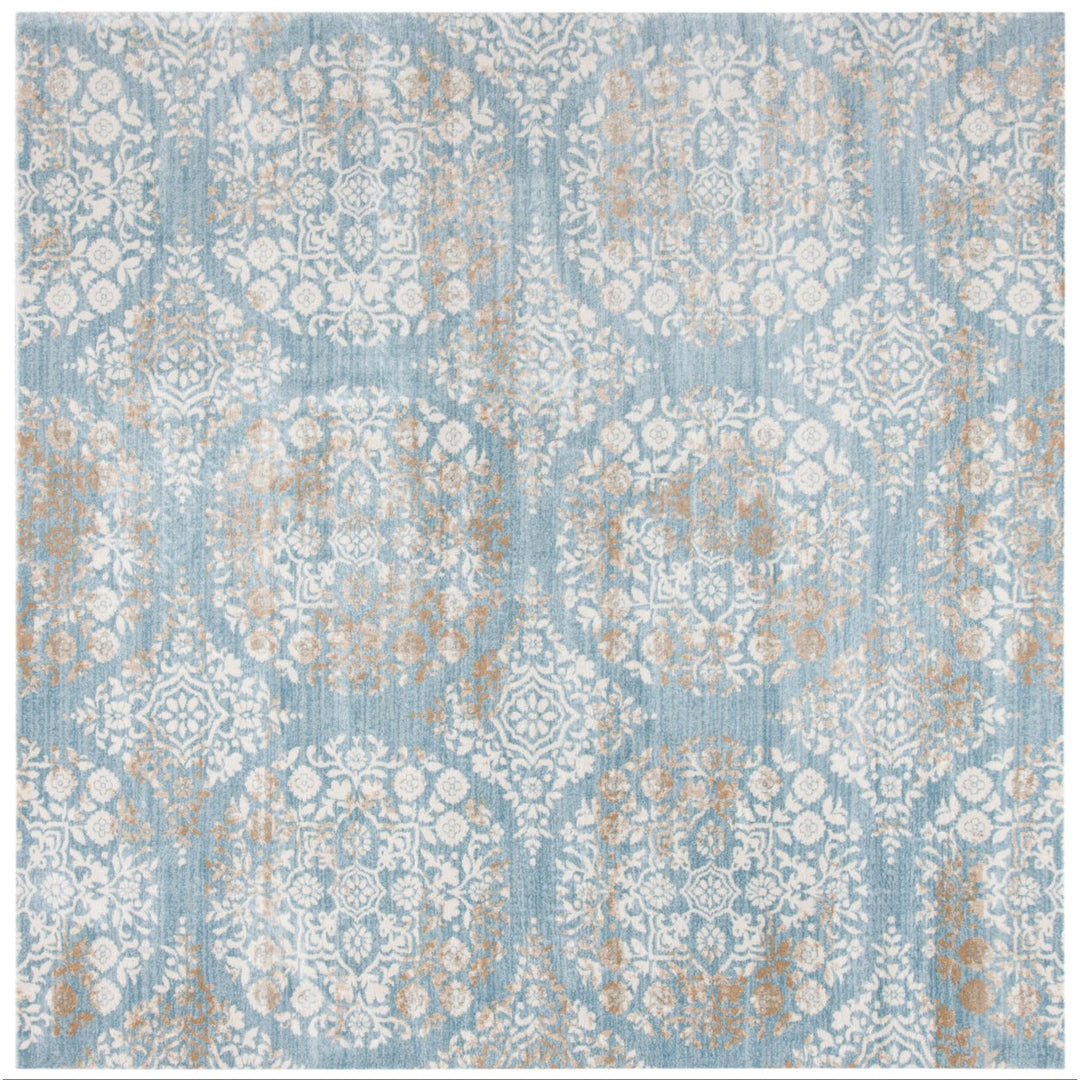 SAFAVIEH Martha Stewart Isabella MSR0958L Denim Blue/ Ivory Rug Image 6