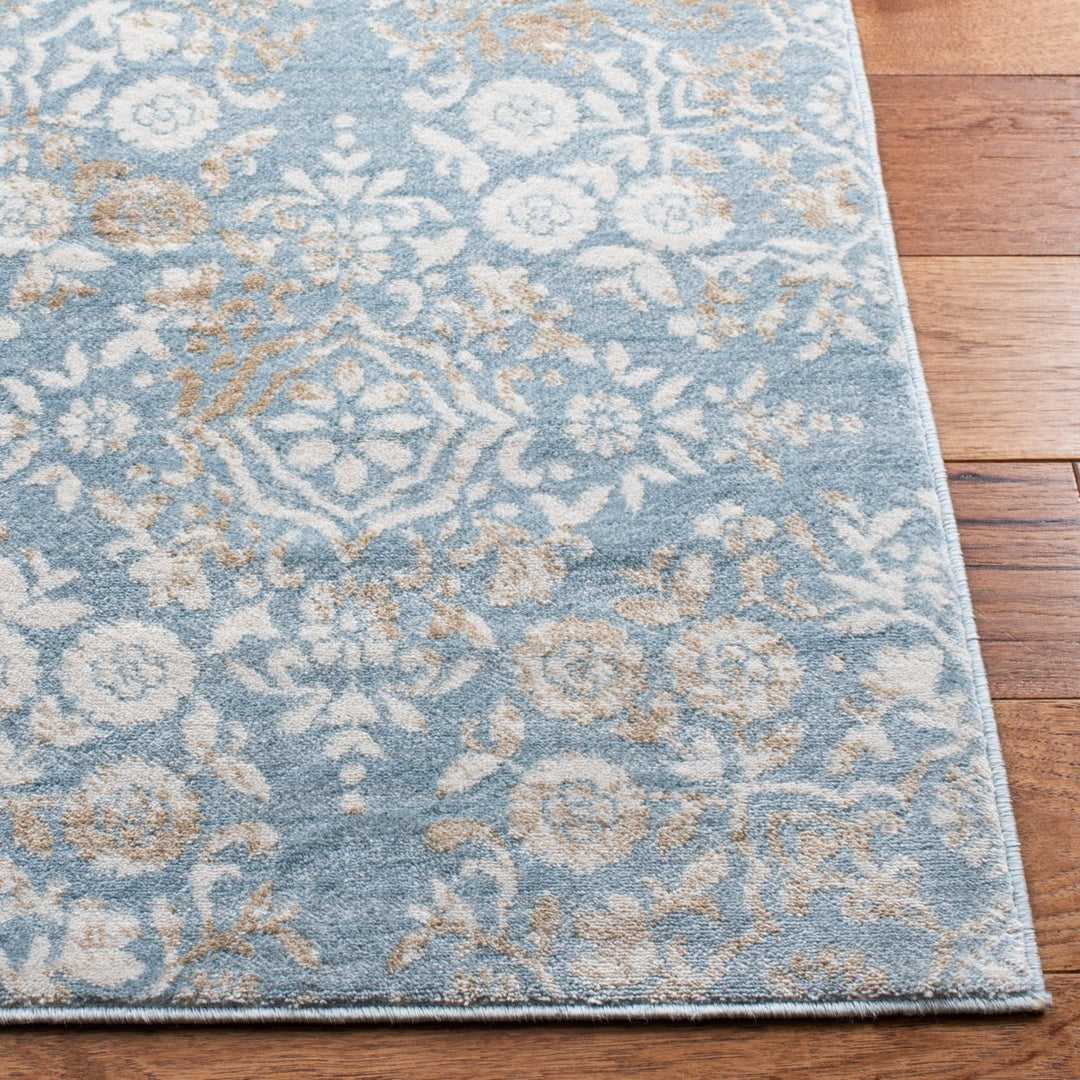 SAFAVIEH Martha Stewart Isabella MSR0958L Denim Blue/ Ivory Rug Image 7