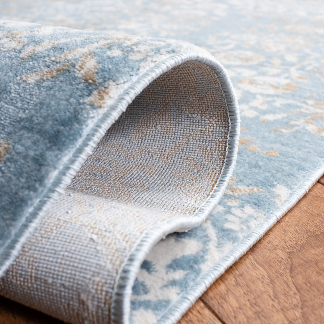 SAFAVIEH Martha Stewart Isabella MSR0958L Denim Blue/ Ivory Rug Image 9