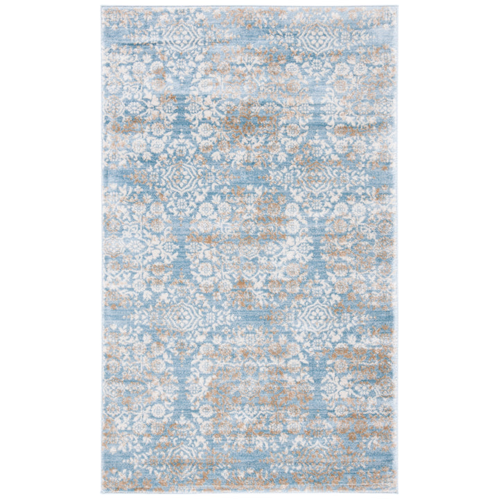 SAFAVIEH Martha Stewart Isabella MSR0958L Denim Blue/ Ivory Rug Image 10