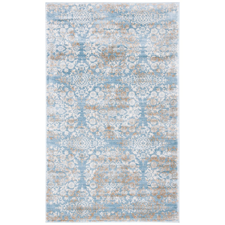 SAFAVIEH Martha Stewart Isabella MSR0958L Denim Blue/ Ivory Rug Image 1