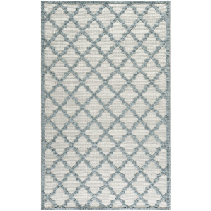 SAFAVIEH Martha Stewart MSR2552B Ivory / Light Blue Rug Image 4