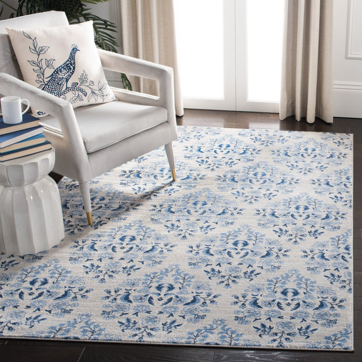 SAFAVIEH Martha Stewart MSR2856D Cream / Blue Rug Image 1