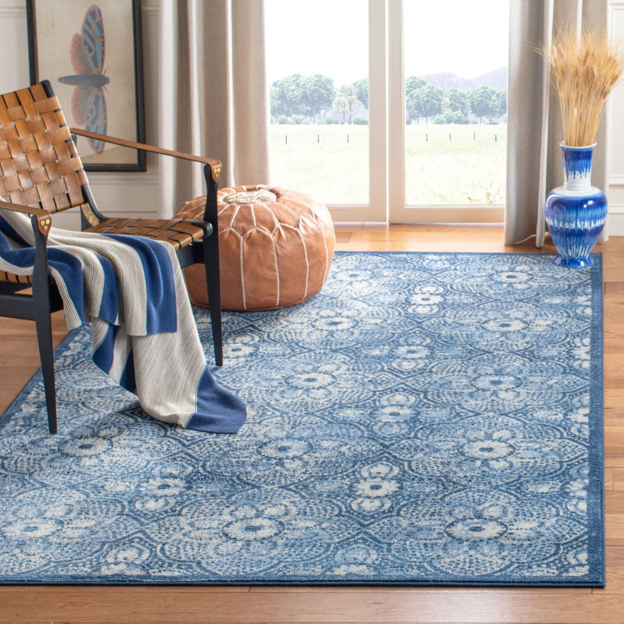 SAFAVIEH Martha Stewart MSR2862N Navy / Creme Rug Image 1