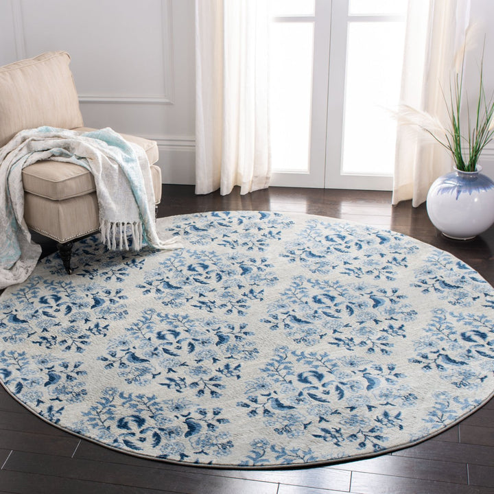 SAFAVIEH Martha Stewart MSR2856D Cream / Blue Rug Image 8