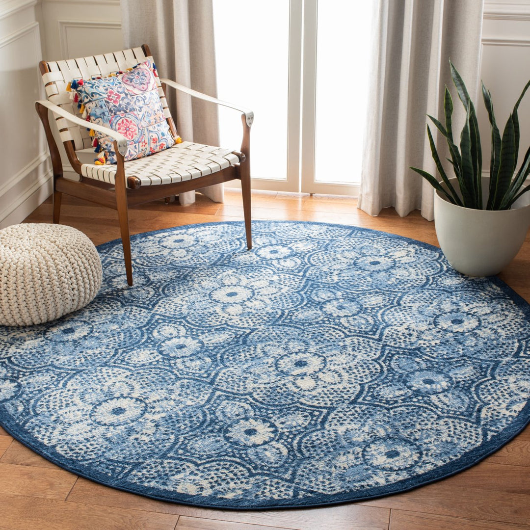 SAFAVIEH Martha Stewart MSR2862N Navy / Creme Rug Image 8