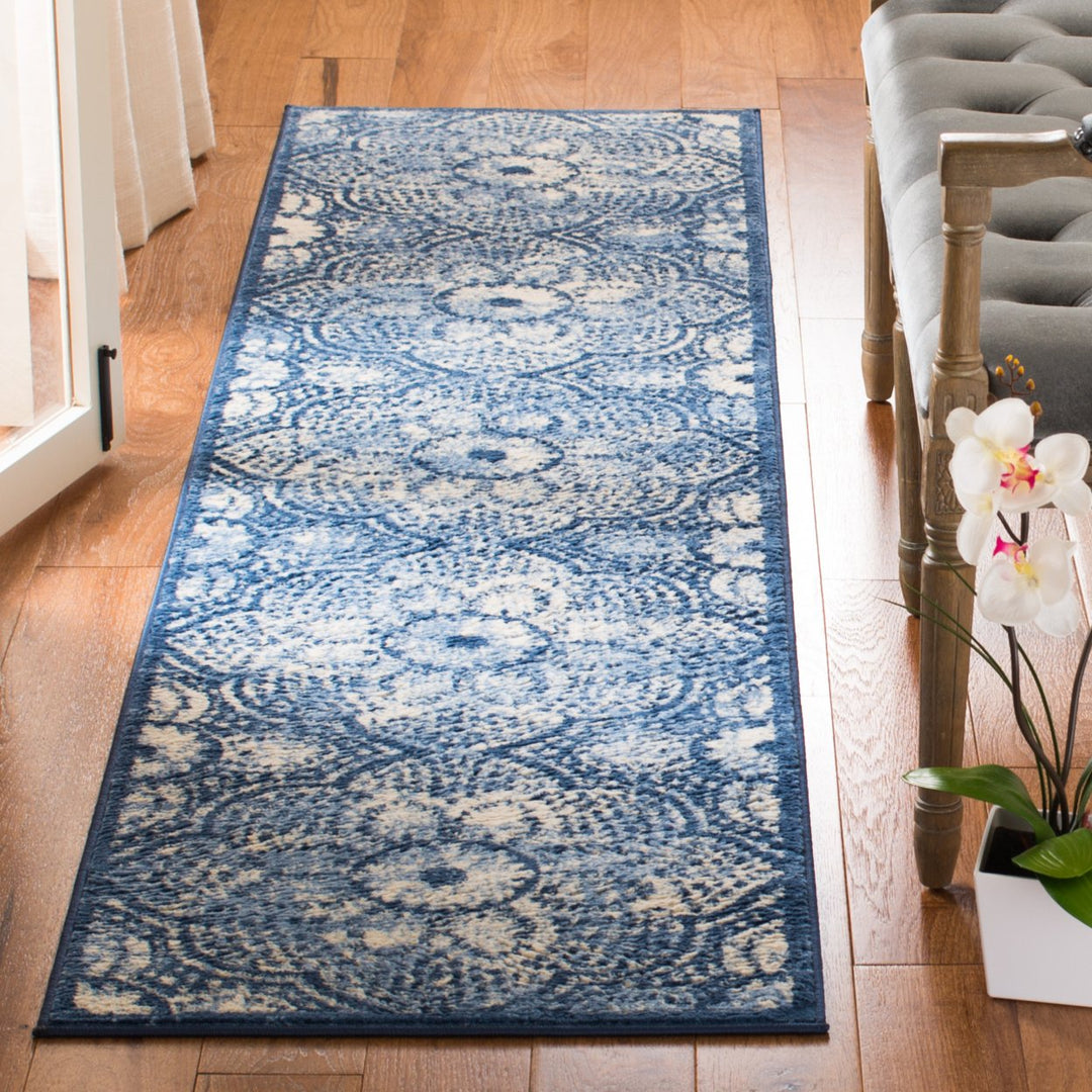 SAFAVIEH Martha Stewart MSR2862N Navy / Creme Rug Image 9