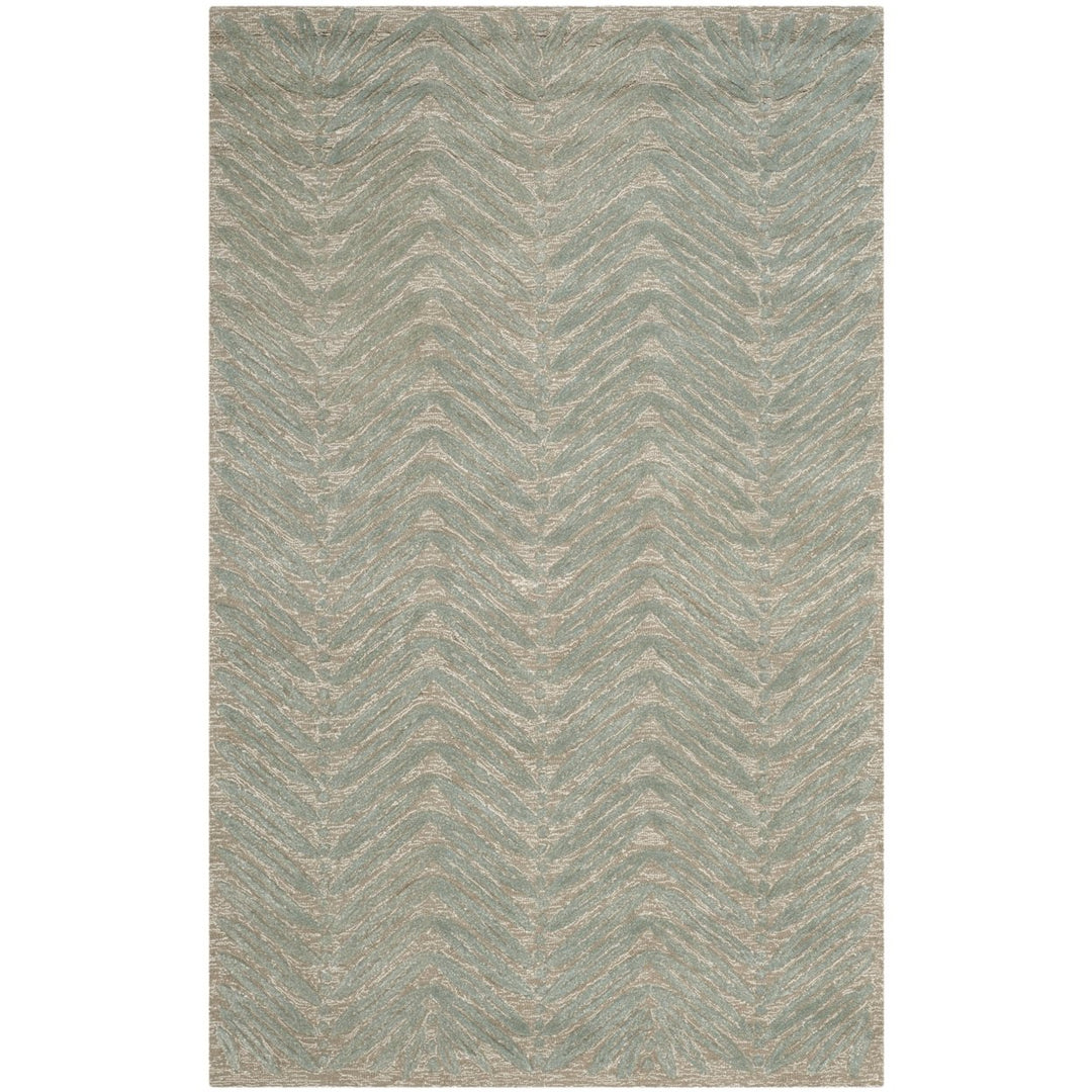 SAFAVIEH Martha Stewart MSR3612C Handmade Blue Fir Rug Image 1