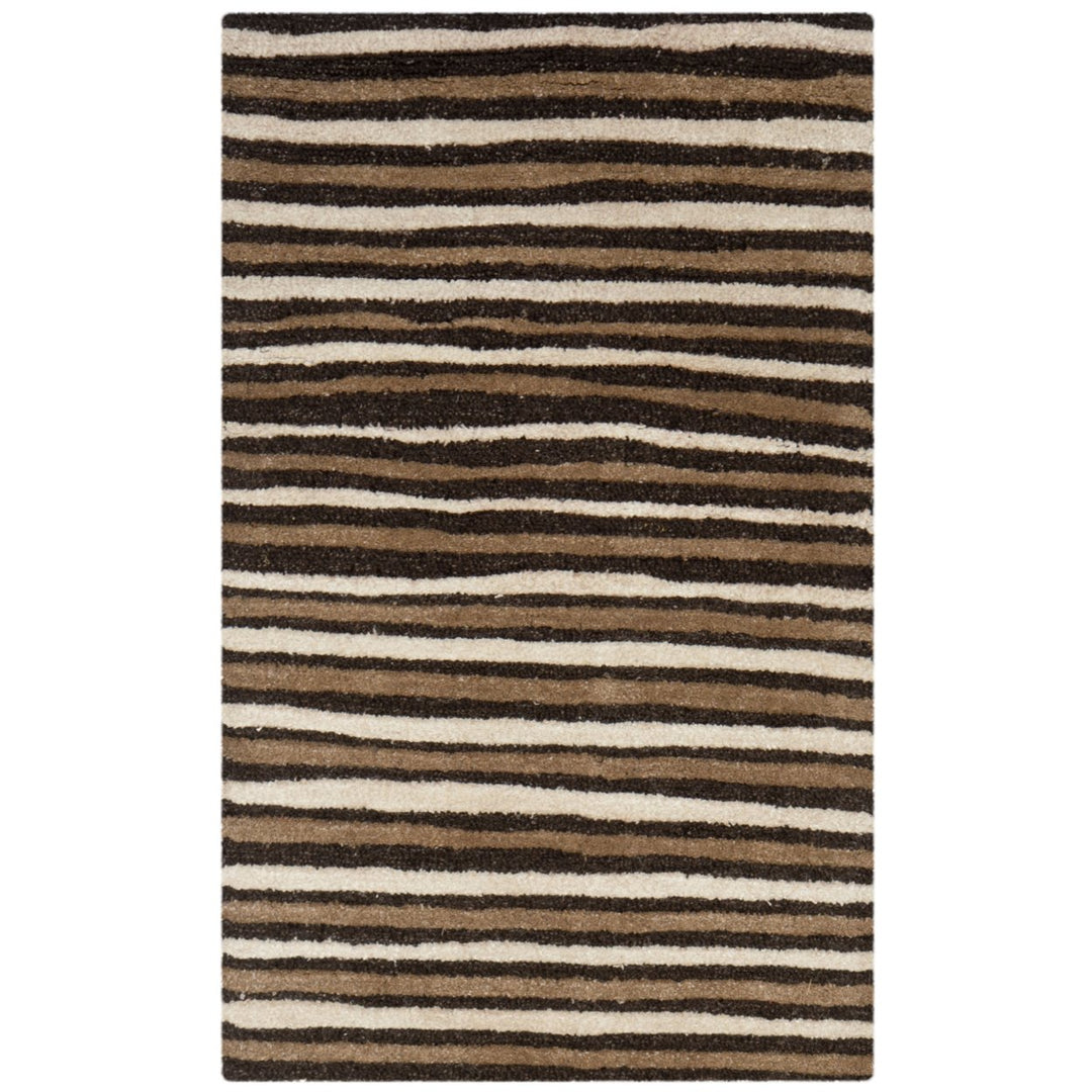 SAFAVIEH Martha Stewart MSR3619B Tilled Soil Brown Rug Image 6